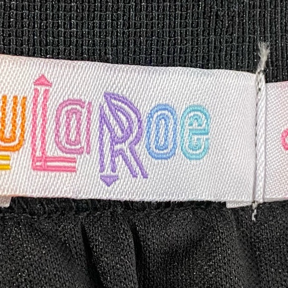 LuLaRoe Black and Gold Floral A-Line Skirt - Picture 5 of 5